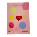 Detailed view of the 3D heart candle greeting card with match and balloon design. - F15-4 Red Heart Greeting Card Candle