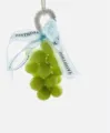 Pendentif de savon raisin vert artisanal avec ruban bleu, cadeau d'anniversaire parfum unique. - Vert Macaron (Raisin)