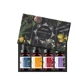 4-bottle 10ml essential oil set box plant aromatic diffuser oil for home humidifier - Blueberry, Mango, Cherry, Grape