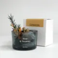 Crystal stone and botanical oil diffuser set in dark glass cup with white gift box packaging sku - Wild Starry Sky Crystal Diffuser