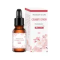 Essential oil dropper bottle with pink cherry blossom box packaging, 10ml liquid cosmetic display. - Sakura Fragrance Oil