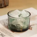 Crystal stone aroma diffuser in green glass jar for home office desk decor and ambient fragrance. - Green Crystal Stone Cup Set