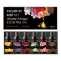 6 Pcs Aromatherapy Essential Oil Set Pure Plant Fragrance Oil for Humidifier 10ml Box - Sweet Orange Lavender Rose Jasmine Peach Sandalwood