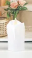 Candela elettronica a LED bianca oscillante per decorazione festa di nozze e casa - Candela a gocciolamento spesso 5x9 bianca