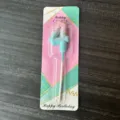 Galaxy gradient number 4 birthday candle for cake baking party decoration supplies ornament - Number 4 / Pink Blue Gradient