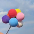 Variante de topper de pastel de globo colorido, bolas de espuma multicolores fiesta - Multicolor