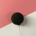 Black balloon cake topper, foam ball dessert insert ornament for birthday party and baking decoration. - Black Clay Balloon Cake Topper (1 Pc)