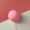 Pink balloon cake topper clay baking decoration for birthday party dessert styling insert - Peach Pink Clay Balloon (1 Piece)