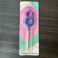 Candela di compleanno numero 8 sfumata per decorazione torta, festa blu e rosa topper. - Numero 8 / Viola Sfumato