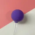 Purple clay balloon cake topper decoration with stem for birthday party dessert baking - Dark Purple Clay Balloon (1 Pc)