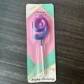 Candela di compleanno numero 9 con gradiente galassia per decorazione festa torta. - Numero 9 / Viola Sfumato