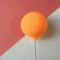 Orange balloon cake topper decoration for birthday party dessert and baking decoration use. - Light Orange Clay Balloon (1 Pc)