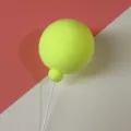 Colorful foam balloon cake topper baking decoration insert for birthday party dessert styling - Lemon Yellow Clay Balloon (1 Piece)