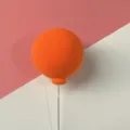 Orange clay balloon cake topper, cute baking dessert insert for birthday party decor. - Orange Clay Balloon (1 Pc)