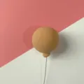 Brown clay balloon cake topper, cute round baking insert decoration for birthday party dessert. - One Khaki Clay Balloon
