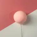 Pink clay balloon cake topper for birthday party, cute dessert decoration insert card for baking use. - Macaron Cherry Blossom Pink Clay Balloon (1 Pc)