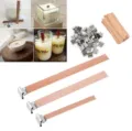 Wooden candle wicks with metal base for DIY handmade scented candles making supplies. - 13mm x 60mm (With Clip)