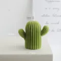 Cactus scented candle soy wax handmade cute green home decor birthday gift 6.5x7.5cm - Cactus / Green