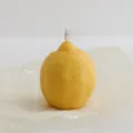Handmade lemon scented candle home decor, realistic simulation fruit candle 7x6.5cm. - Vertical Lemon / Yellow