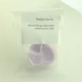 Heart shaped scented tealight candle in packaging, perfect for romantic dinners and birthdays. - Lilac Purple