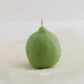 Green lime scented candle, realistic fruit design home decor, perfect photography prop, 7x6.5cm - Vertical Lemon / Green