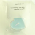 Bougie parfumée en forme de cœur pour anniversaire romantique, dîner et Saint-Valentin. - Bleu clair