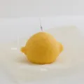 Handmade lemon scented candle home decor simulation fruit wax candle 5x8cm cute gift - Horizontal Lemon / Yellow