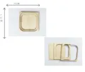Holz geschnitzter Rahmen Detail, quadratisches Rohmaterial Pack für DIY Handwerk. - Geschnitztes Quadrat / 3 Stück