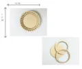 DIY Holz Schnitzen Kreis Material Paket, kreative handgemachte mehrschichtige Untersetzer Teile. - Zahnrad Rund / 3 Stück