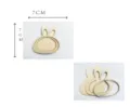 Holz Kaninchen DIY Handwerk Rohling Zubehör Material Paket für handgemachte Dekoration. - Hase Stil A / 3 Stück