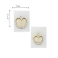 Holz Apfel Form DIY Bastelstück, 7x6.7cm Rohholz Scheibe für handgemachte Kühlschrankmagnete. - Stil 7 / 2 Stück
