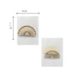 Hölzernes fächerförmiges DIY Bastelzubehör Rohmaterial für Kühlschrankmagnet 9x5cm - Stil 8 / 2 Stück