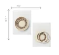 Holz geschnitztes dekoratives Tablett DIY Materialpackung rundes hohles Handwerk 7cm - Stil 11 / 3 Stück