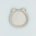 Cadre de broderie forme ours en bois accessoire bricolage aimant frigo rond pièce en bois - Hippo 8 cm