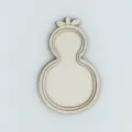 Cadre broderie bois bricolage tranche bois brute pour mini cadre photo aimant de frigo détail - Calebasse 6,4*9,9 cm