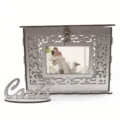 DIY wooden wedding card box with glitter finish and lock, perfect for rustic party decoration. - JM01906