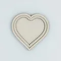 Cadre broderie bois cœur pièce en bois vierge bricolage accessoire fait main vue détail - Cœur 7 cm