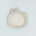 Mini cadre à broder en bois brut DIY accessoire d'artisanat, forme de lapin mignon. - Lapin 9 cm