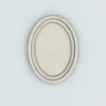 Vue de détail du cadre de broderie en bois ovale pour aimants de réfrigérateur et bricolage. - Ovale 7*5,2 cm
