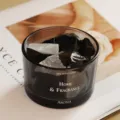 Crystal stone aroma diffuser with black glass jar, modern desktop fragrance decor for home office. - Black Crystal Cup Set