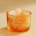 Orange Glass Jar Natural Crystal Stone Aromatherapy Diffuser Office Desktop Decor - Salt Orange Crystal Cup Set