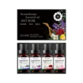 4 bottles essential oil set aromatherapy plant fragrance oil for humidifier diffuser 10ml - Bluebell Lavender Rose Cherry Blossom