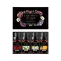 Set van 4 flesjes etherische olie met plantenextracten, ideaal voor aromatherapie en diffusers. - Roos, Jasmijn, Freesia, Zoete Sinaasappel