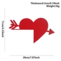 Decoración de esquina de puerta de madera San Valentín corazón flecha 11x20cm grosor 0,5cm - Corazón con flecha