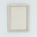 Pièce artisanale en bois brut avec cadre festonné pour broderie et aimants de frigo. - Rectangle 9*12 cm
