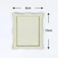 Cadre photo en bois DIY vierge broderie patch accessoire pièce en bois artisanat article déco - Cadre Photo 8*10cm Base Épaisse (Lot de 2)