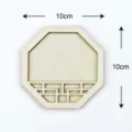 Cadre de broderie octogonal en bois accessoire aimant de réfrigérateur DIY sculpté 10cm - Fenêtre Octogonale Ancienne 10*10cm Base Épaisse (Lot de 2)