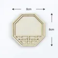 DIY Cadre Octogonale en Bois Base de Broderie Accessoire de Magnet 8cm Variante - Fenêtre Octogonale Ancienne 8*8cm (Lot de 3)