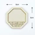 Cadre de broderie en bois octogonal accessoire DIY, pièce en bois naturel de 8cm pour la décoration. - Fenêtre Octogonale Ancienne 8*8cm Base Épaisse (Lot de 2)