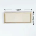 Accessoire de cadre vierge en bois rectangulaire pour bricolage et broderie, taille 15x6cm. - Bande Longue Arrondie (Lot de 3)